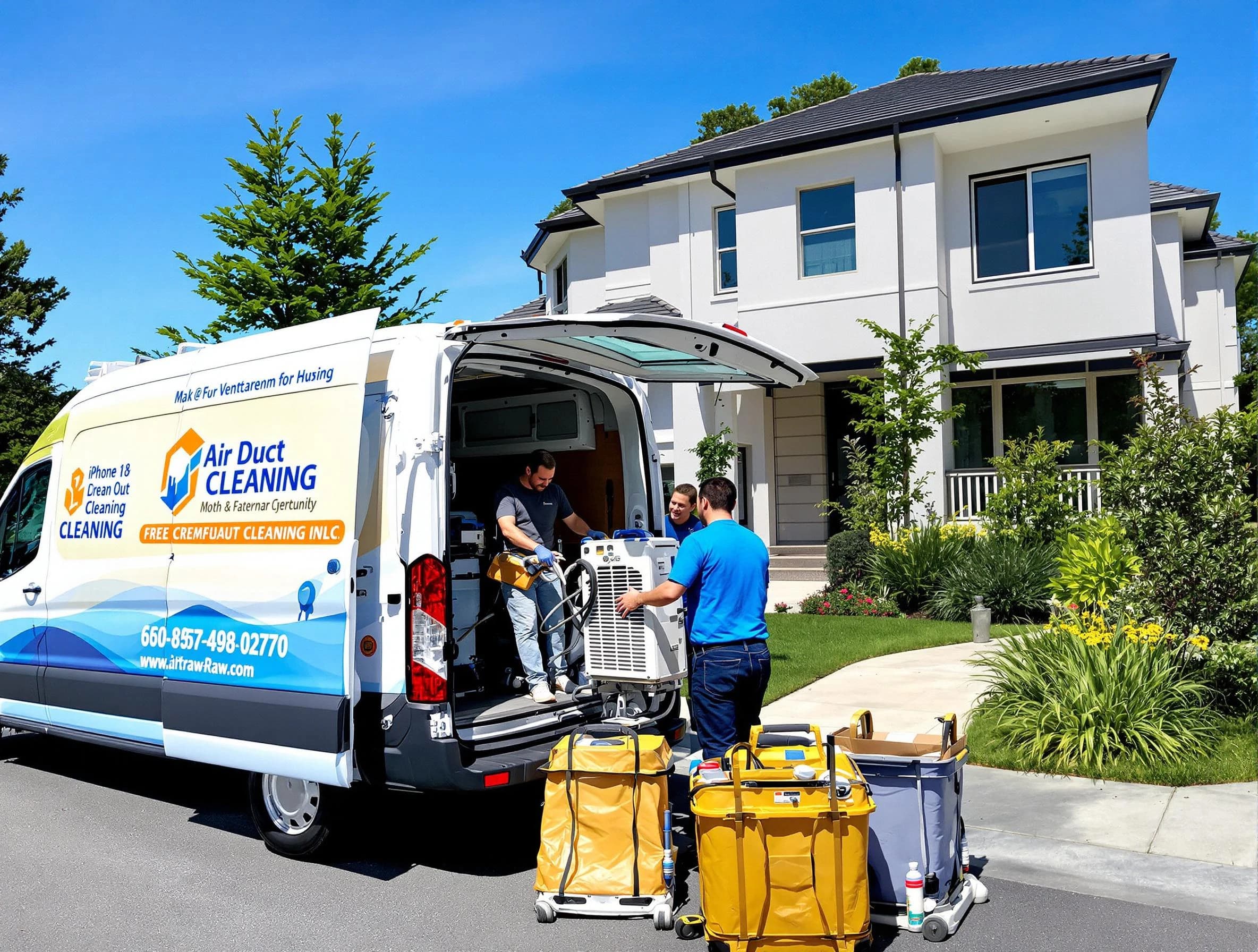 Rialto Air Duct Cleaning technician performing professional air duct cleaning in Rialto