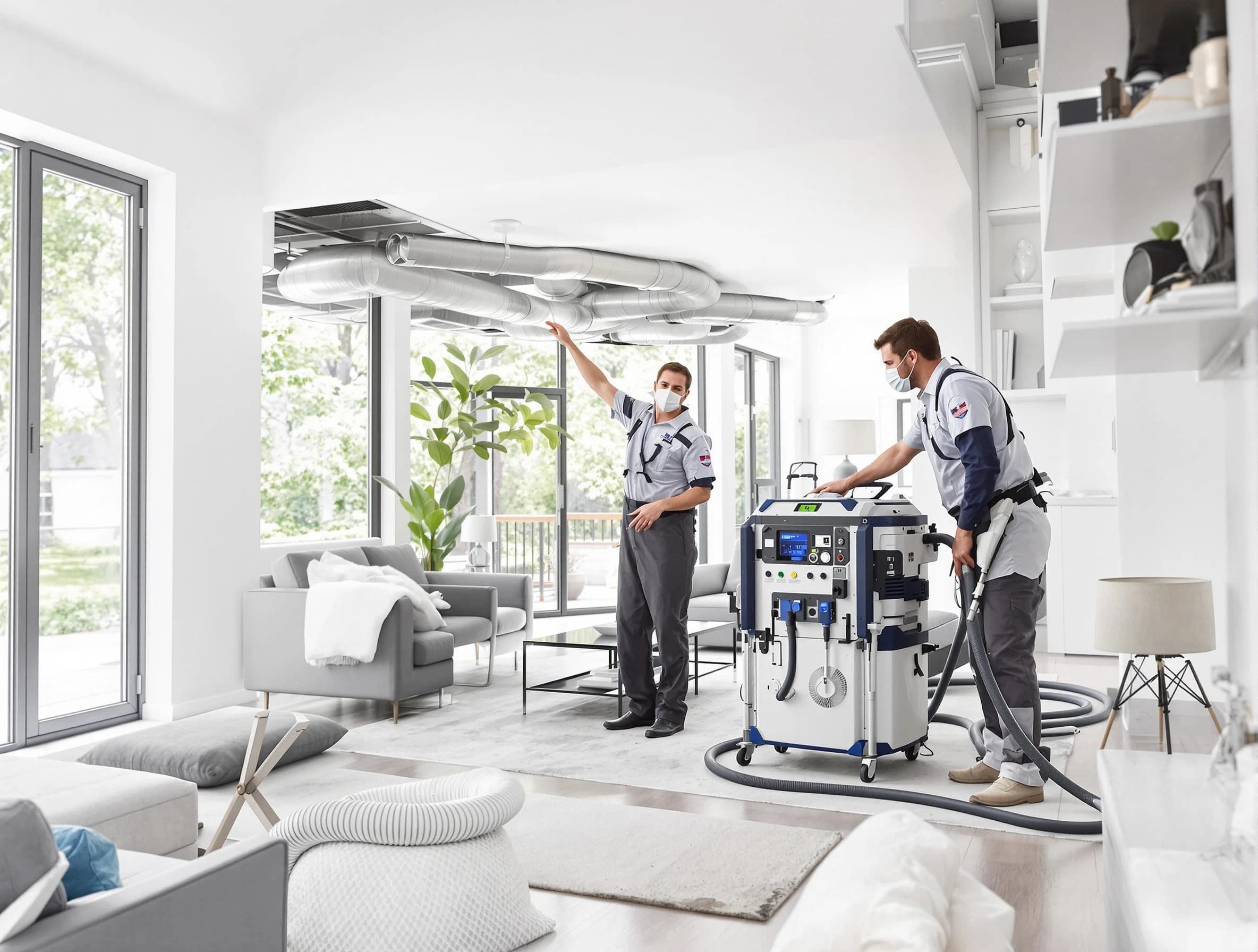Rialto Air Duct Cleaning professional conducting pure air duct cleaning with state-of-the-art equipment in Rialto
