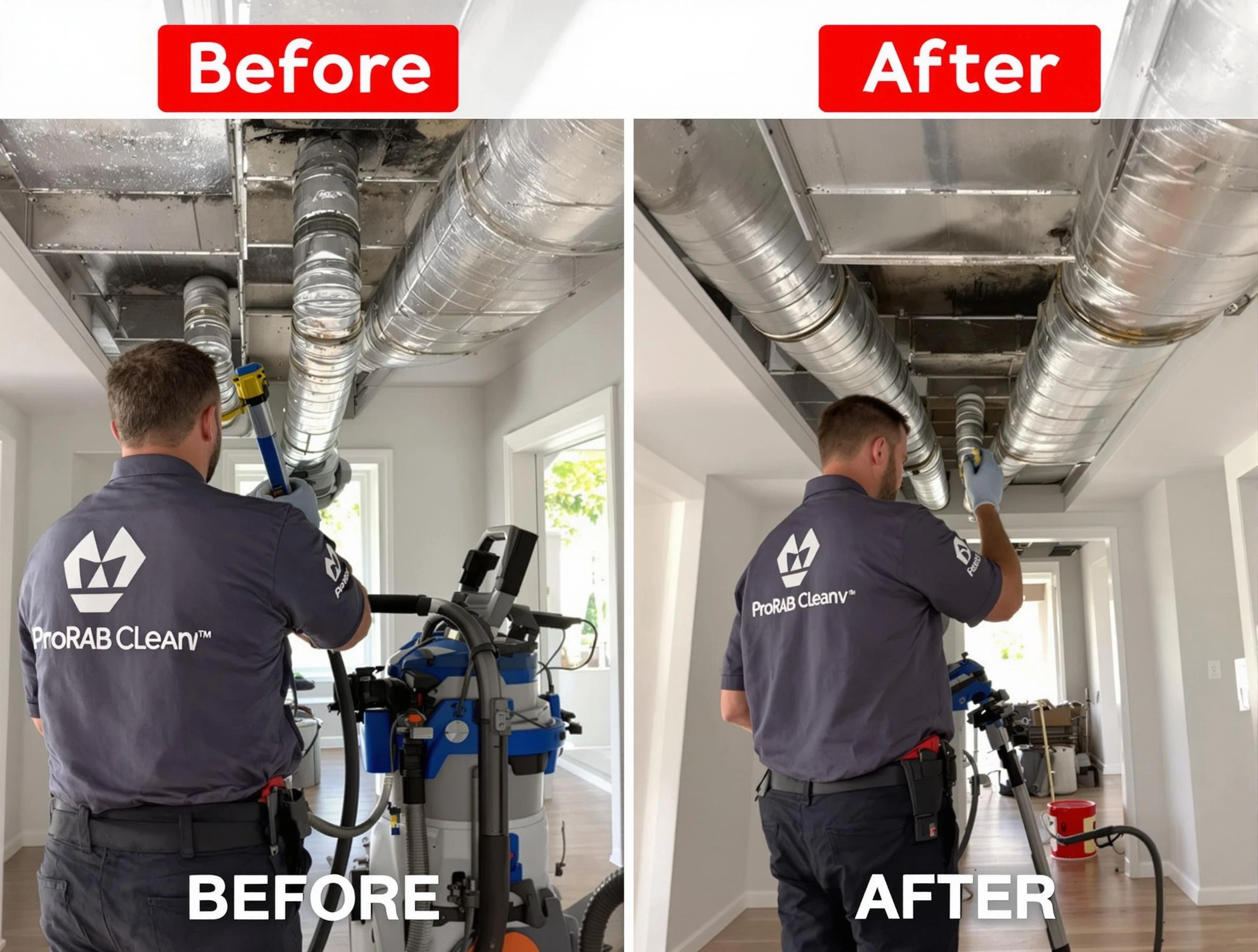Rialto Air Duct Cleaning expert performing thorough residential duct cleaning in a Rialto home
